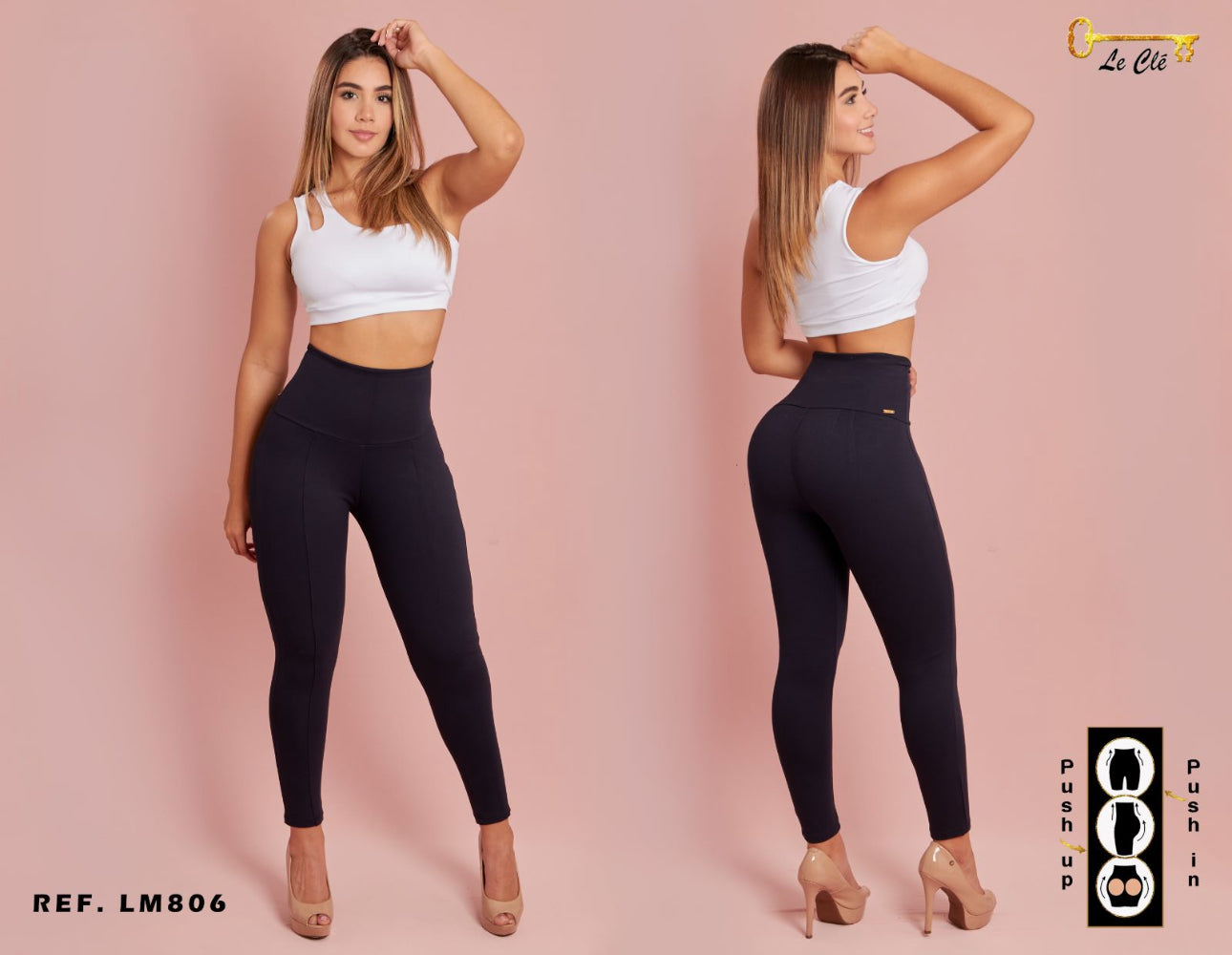 LM806p Leggins black/grey